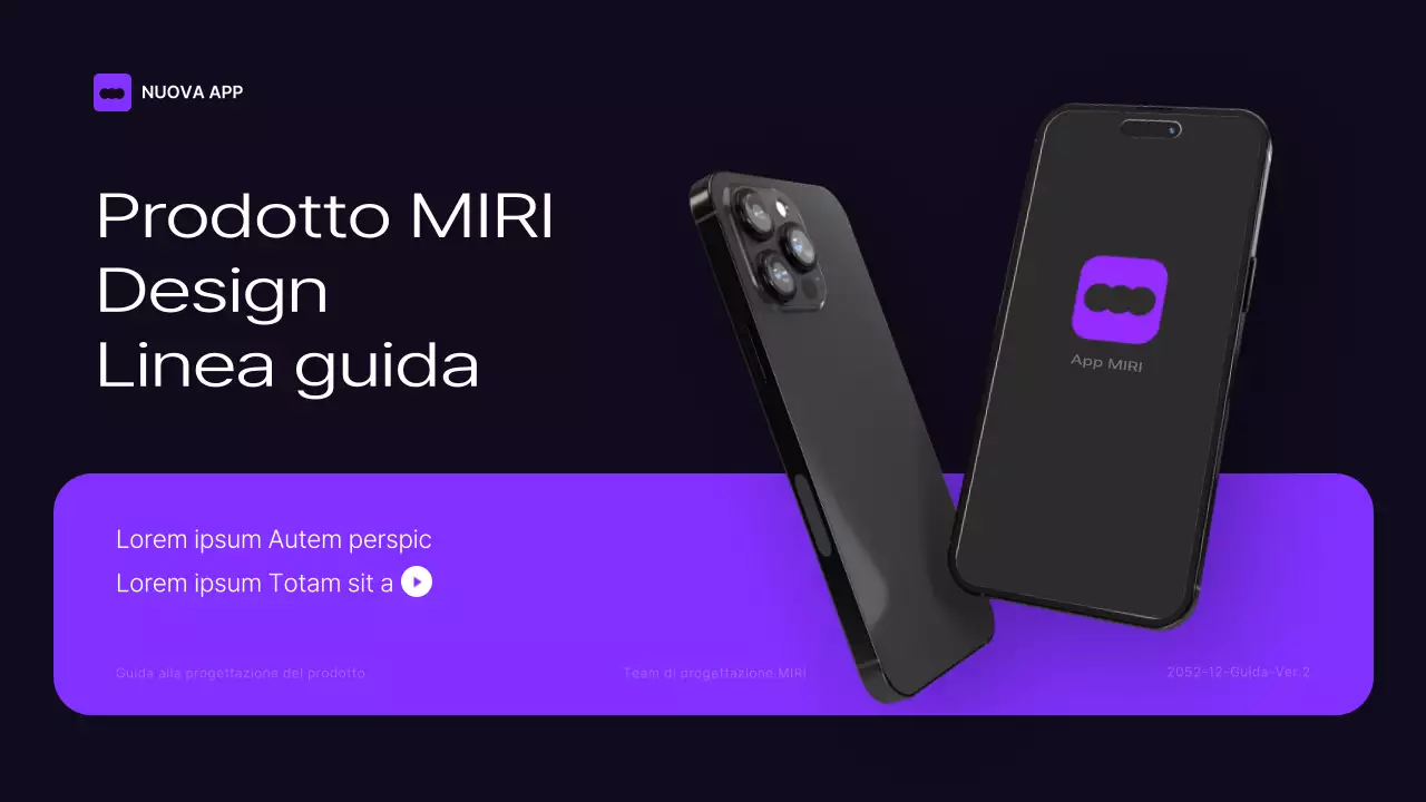 Linee guida del marchio nero e viola