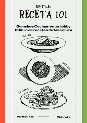 Línea de dibujo pasta punto libro de recetas sobre fondo blanco