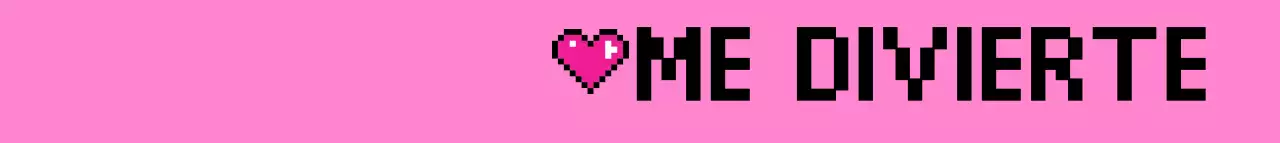 Concepto de píxel que destaca el logotipo inglés en rosa y negro