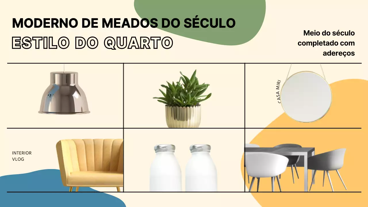 Visita guiada a um quarto moderno de meados do século, com cores vivas Miniatura do YouTube