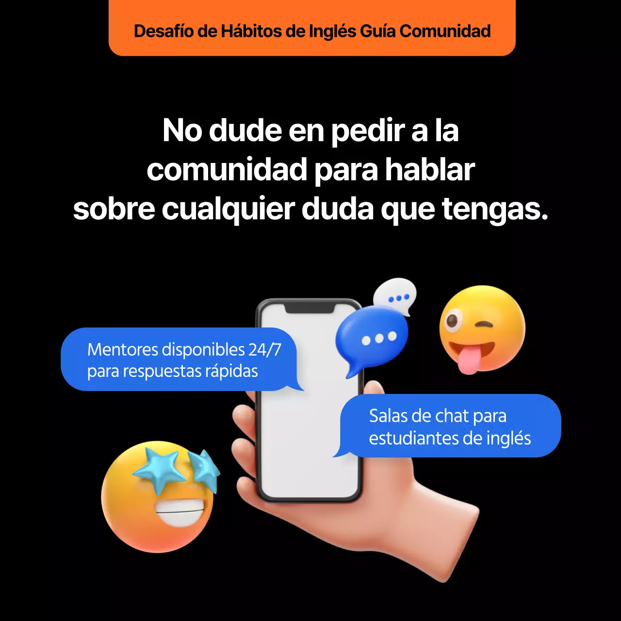 Un reto sencillo con un tema negro en 3D (CardNews)