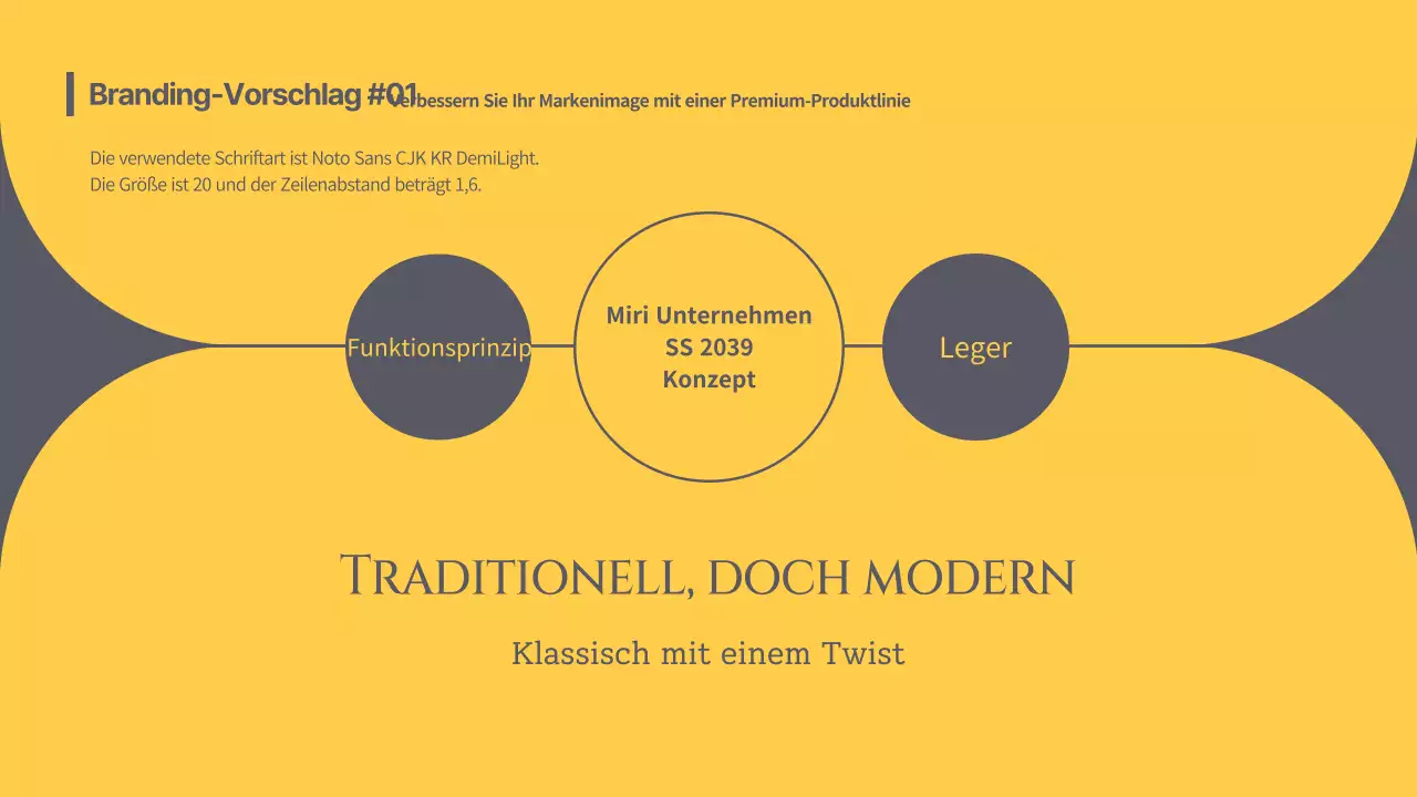 Trendiger Vorschlag für ein Praktikums-Branding in Grau und Gelb