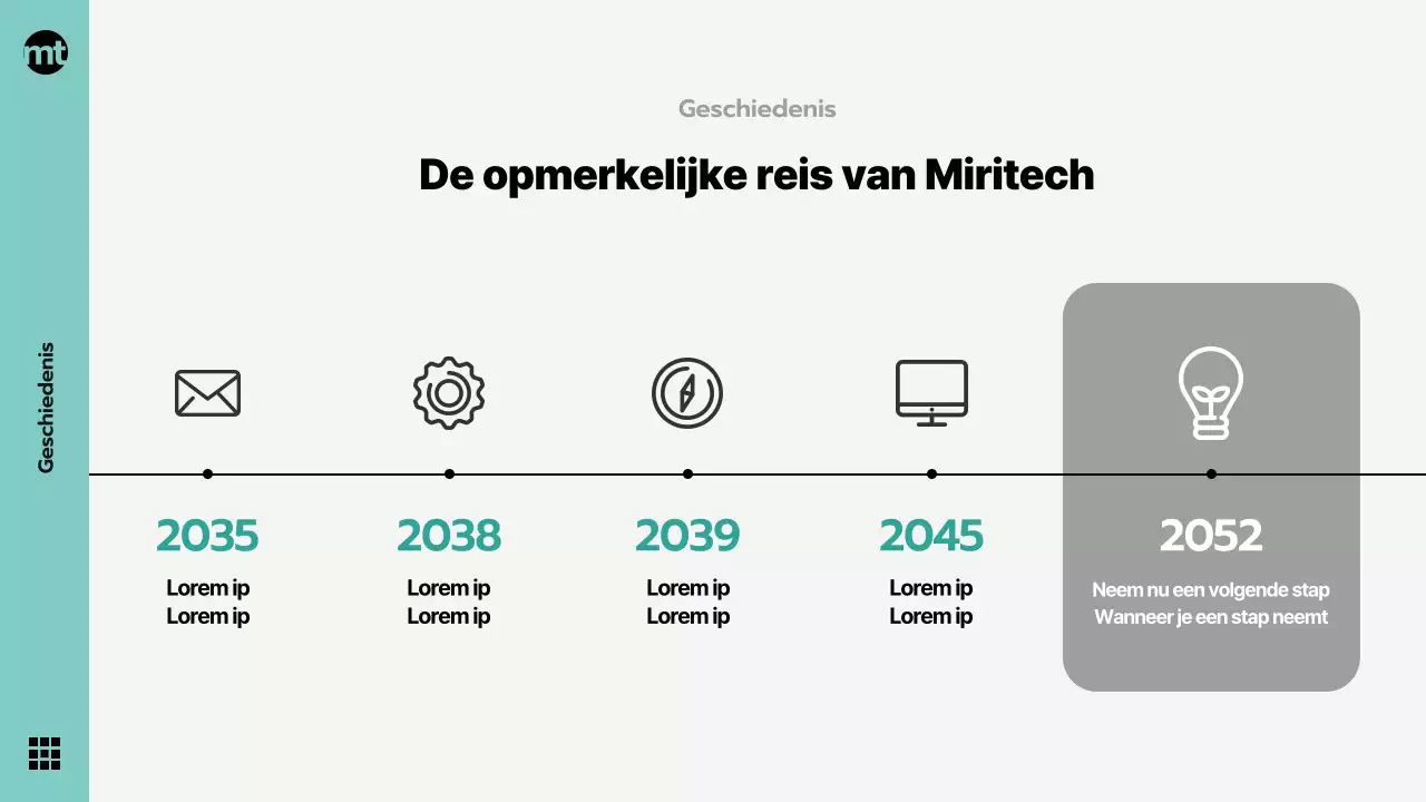 Modern zakelijk promotiemateriaal in mint en grijs, bedrijfsvisie, vieringen en presentaties thema
