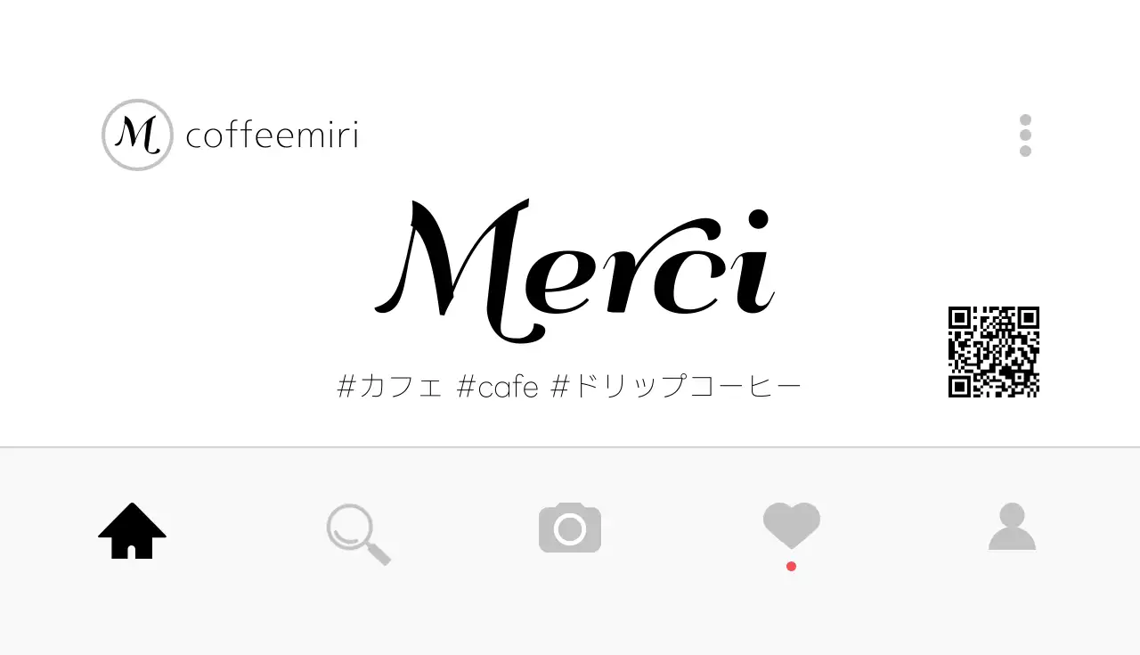 白黒 シンプル カフェ ロゴ 名刺