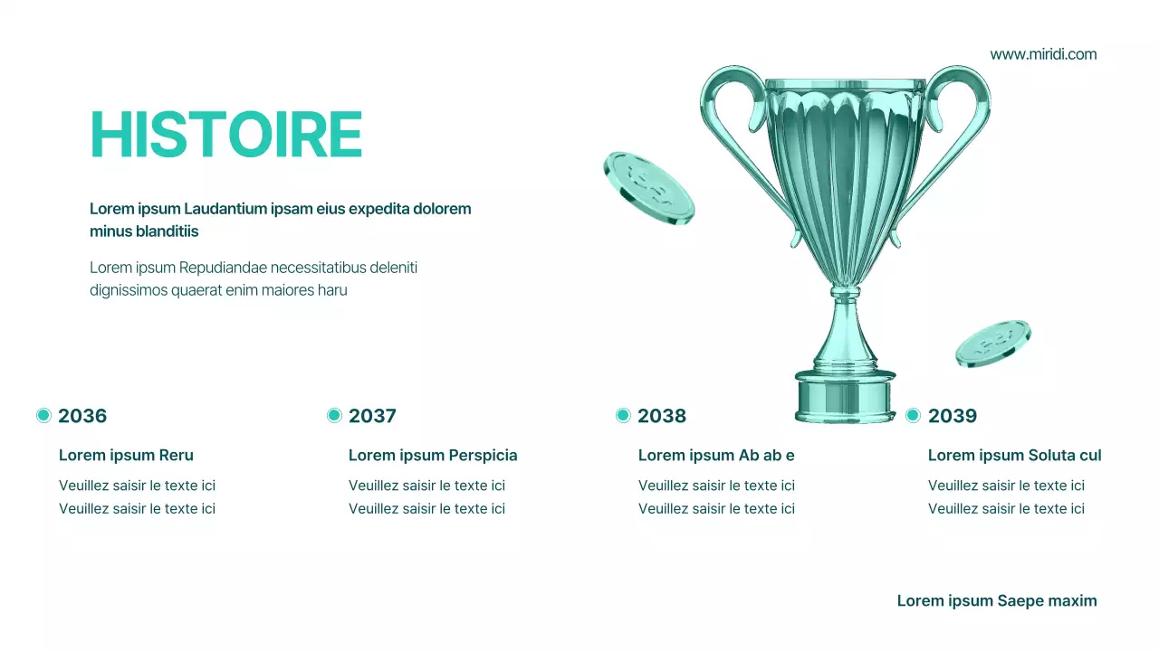 Prospectus d'une société de courtage géométrique, menthe et blanc