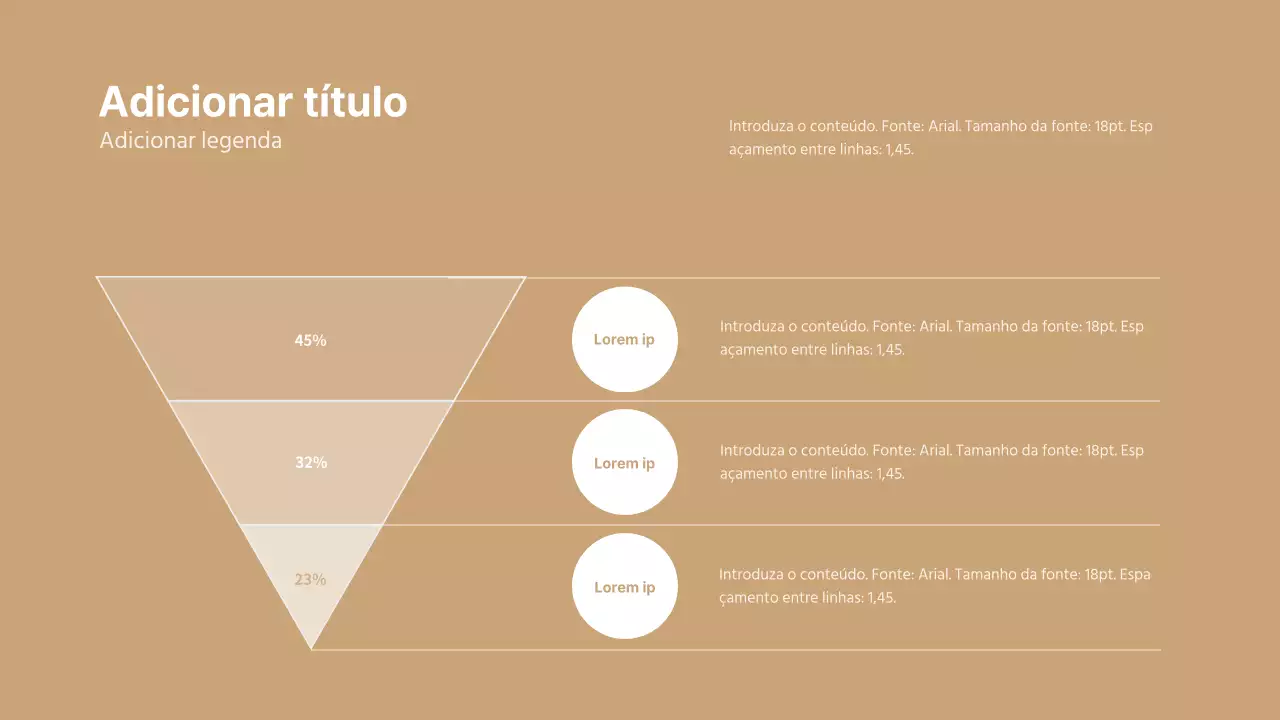 Conceito simples de funil em amarelo e branco