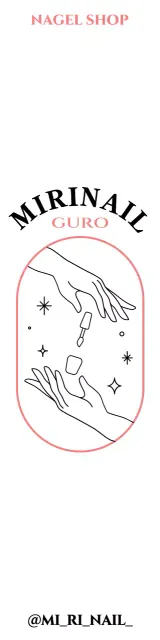 Promoot een nail art winkel met een roze en zwarte hand en nagellak illustratie