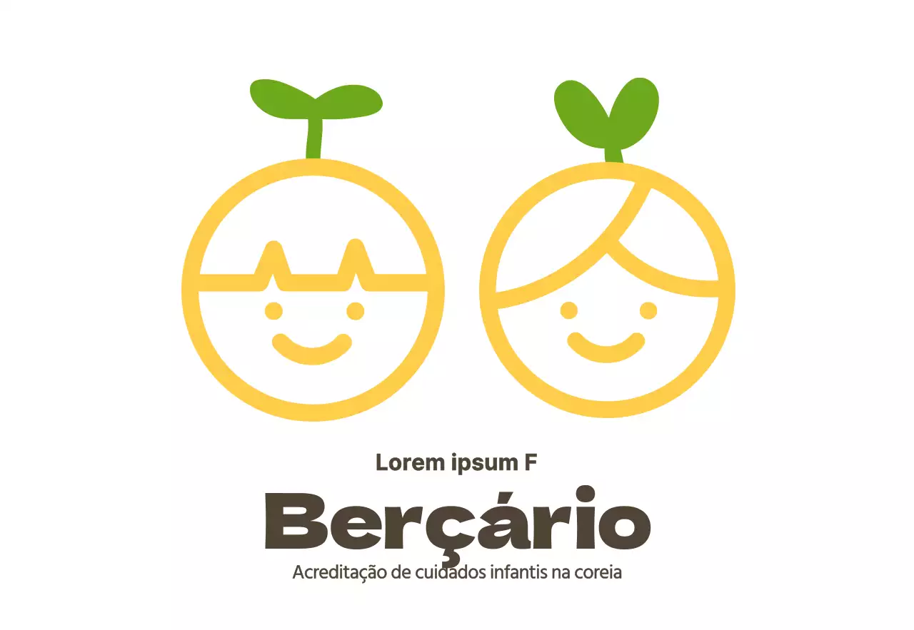 Sinal ilustrado simples e giro para quarto de bebé