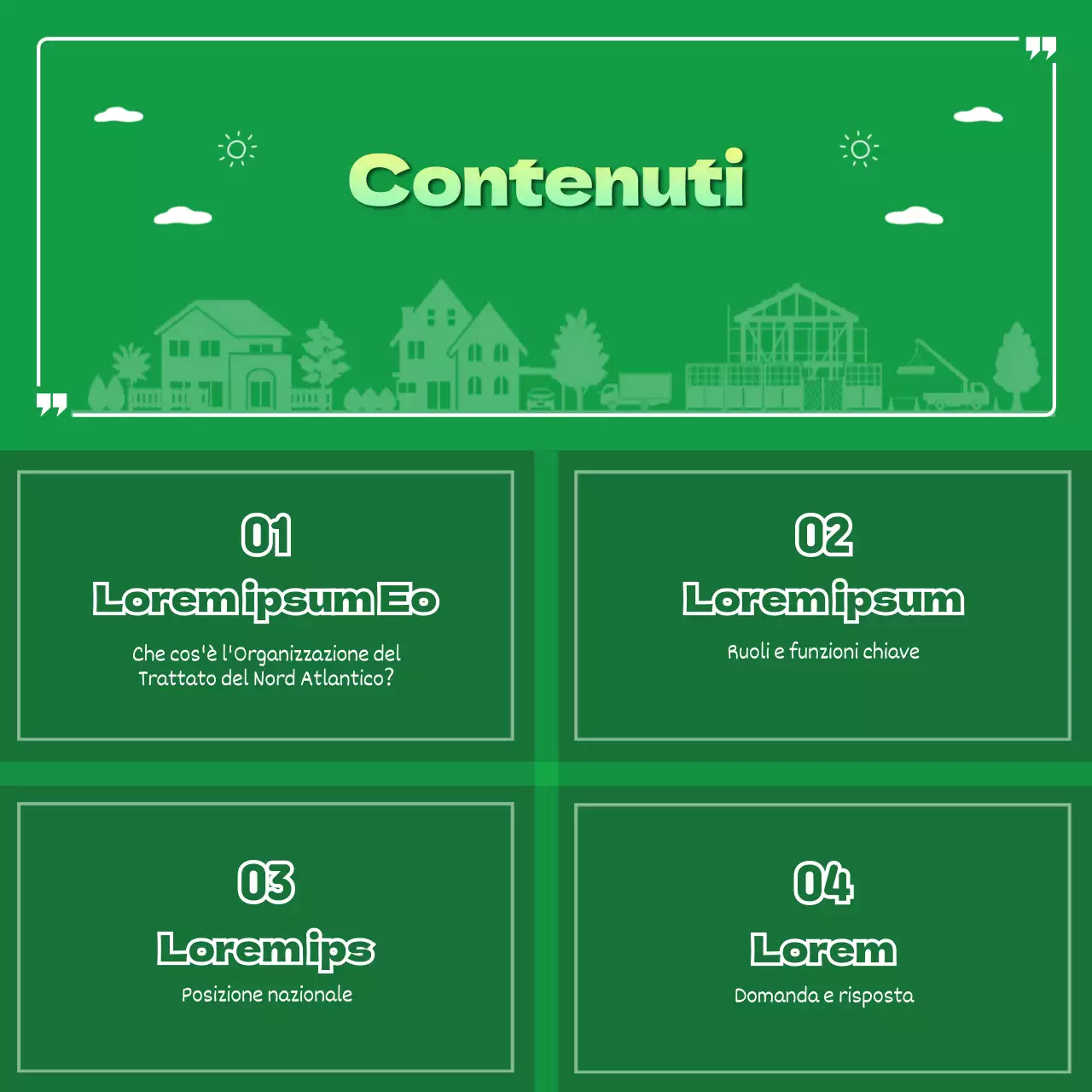 Visioni transfrontaliere in verde e giallo CardNews