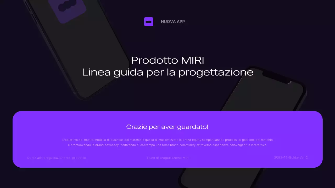 Linee guida del marchio nero e viola