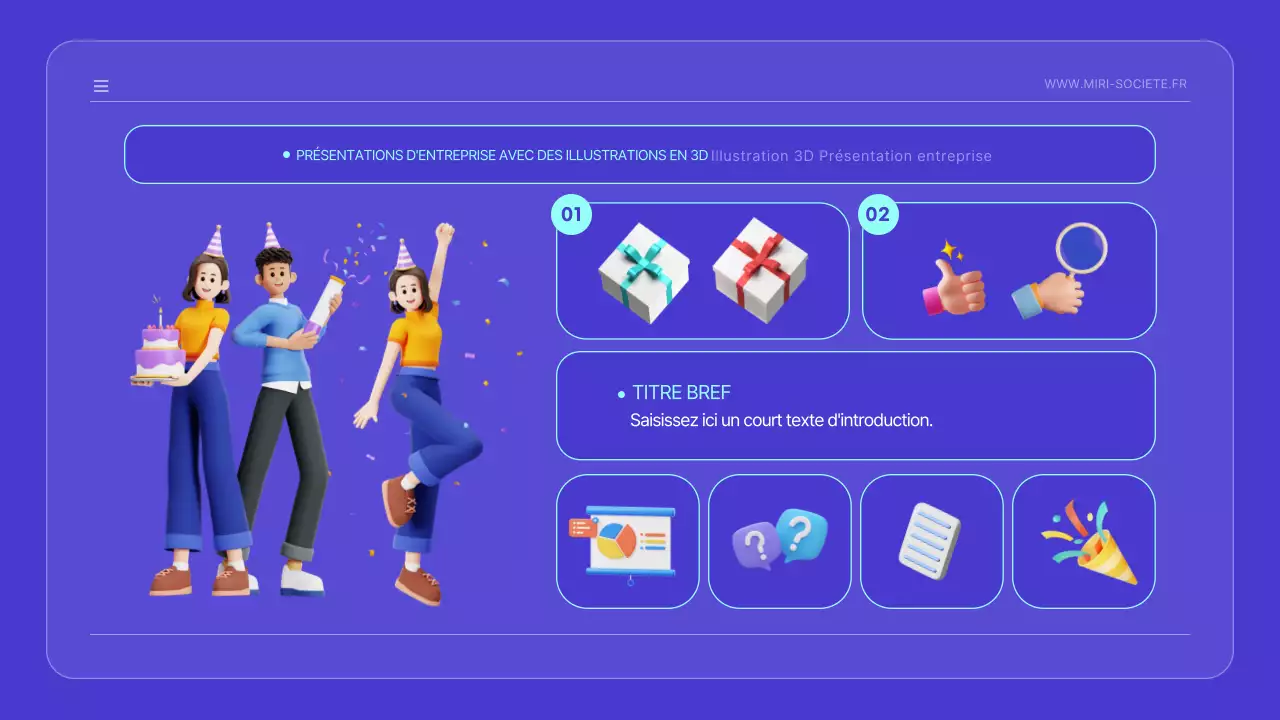 Annonce de lancement kitsch avec de jolies illustrations bleues