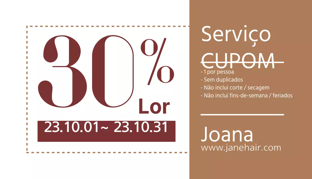 Cupões Janehair