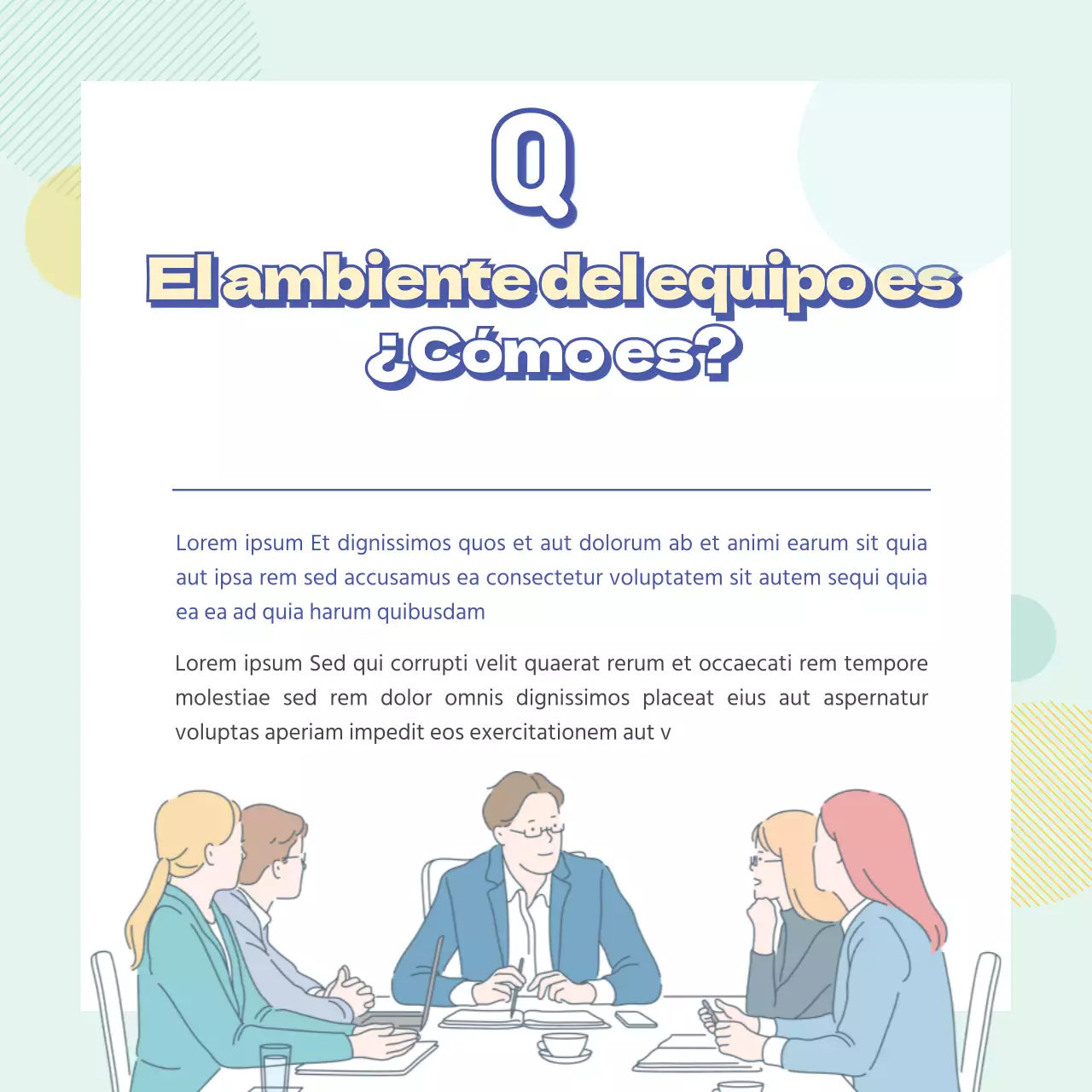 Reclutamiento moderno en azul claro y amarillo