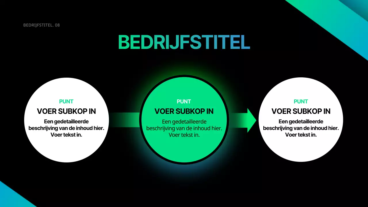 Zakelijk in zwart en verlopen