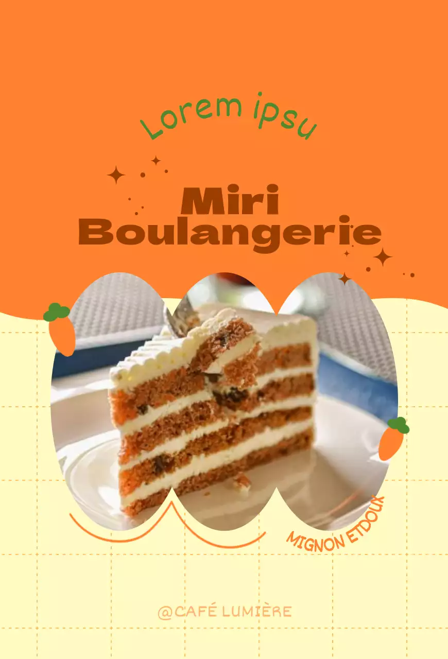 Faites la promotion de votre menu avec un joli cadre orange