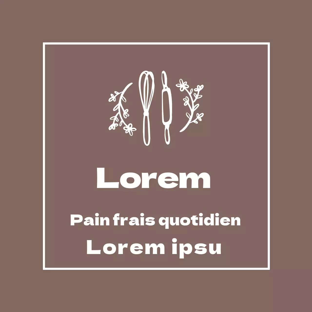 illustration brune boulangerie simple boulangerie