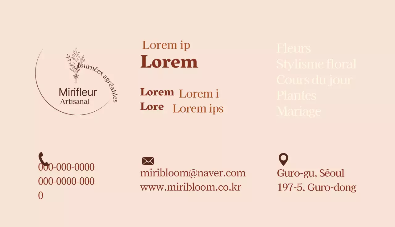 Illustration brune Magasin de fleurs vintage Fleuriste