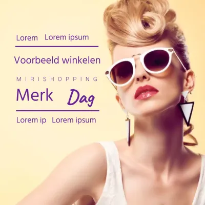 Geel en paars trendy dameskleding winkelcentrum merkaanbieding