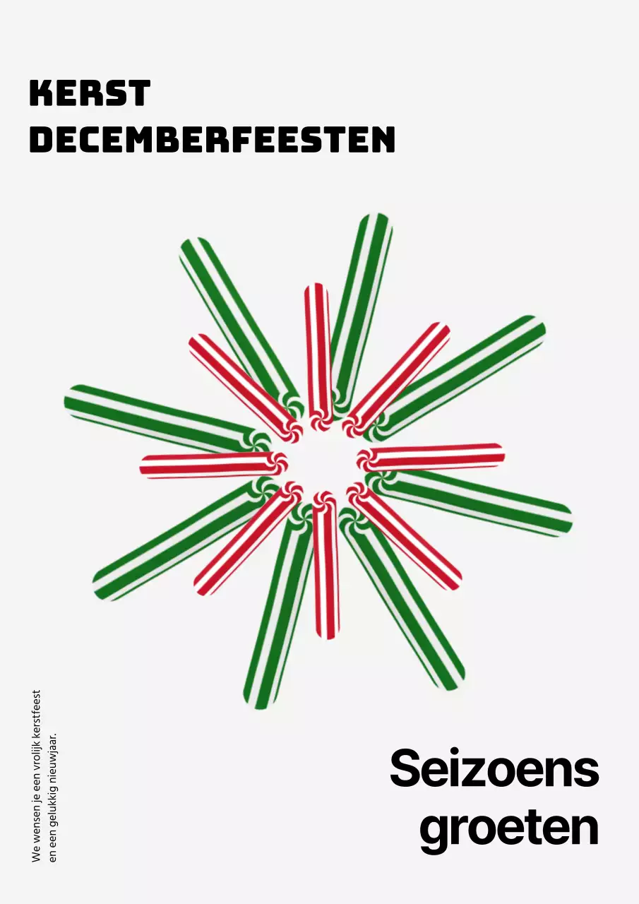 Rood en groen ornament afbeelding kerst feestelijke poster