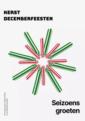 Rood en groen ornament afbeelding kerst feestelijke poster