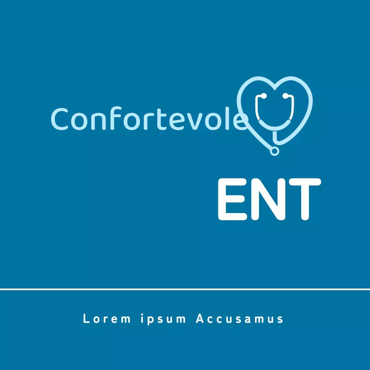 Clinica otorinolaringoiatrica con un logo blu di base