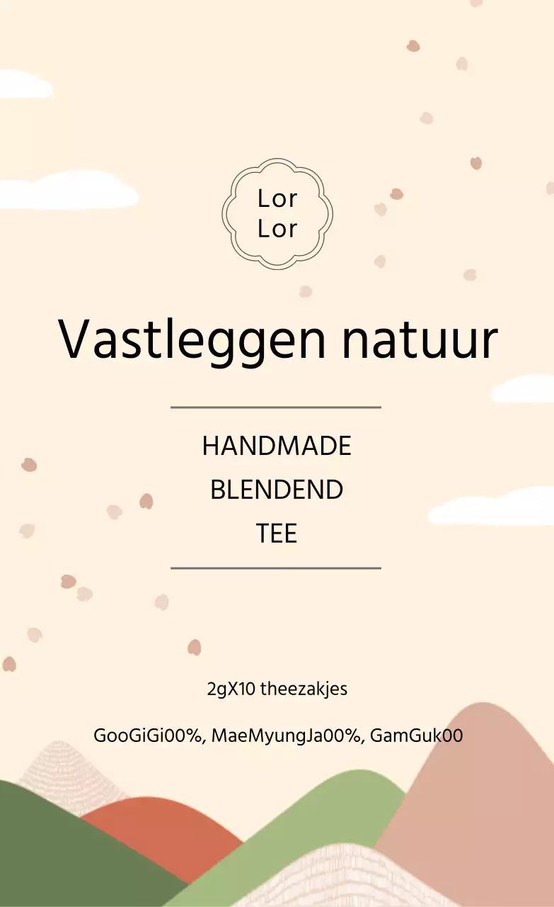 Pastel Kalmerende Gezonde Thee Stickers