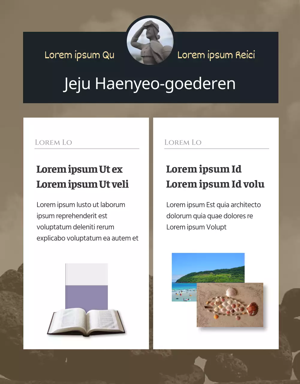 Een stijlvolle, schone, zwart-wit Jeju Jjigal Funding (detailpagina)