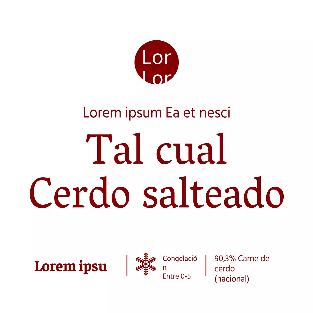 Panceta de cerdo salteada tal cual