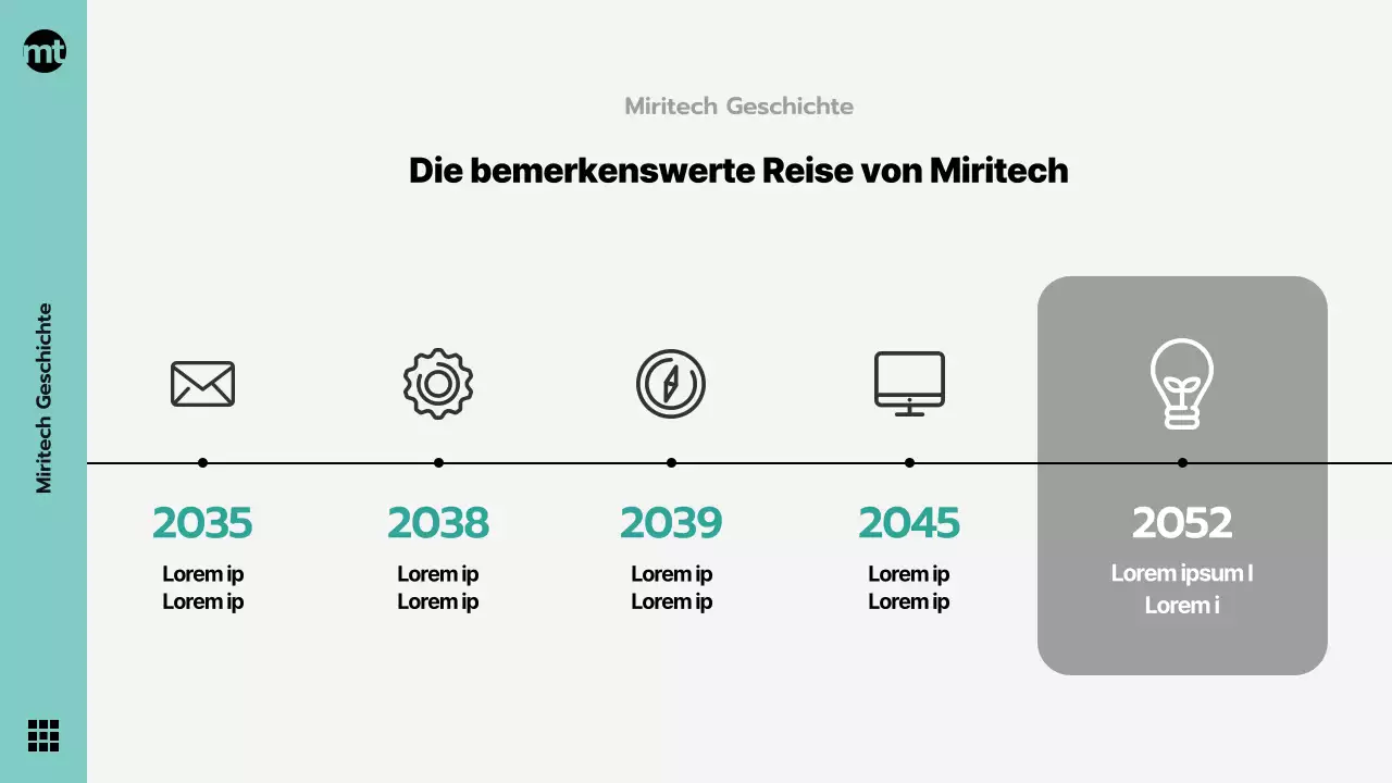 Mintgrünes und graues modernes Corporate Collateral, Unternehmensleitbild, Feier- und Präsentationsthema