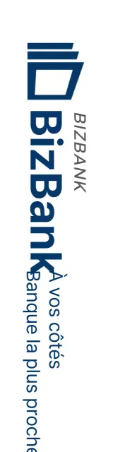 Faites la promotion de votre banque avec un simple logo et un texte en bleu marine.