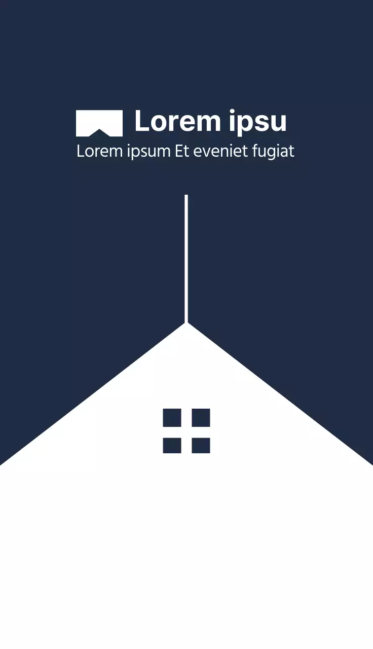 azul marinho ilustração logótipo imobiliário puro