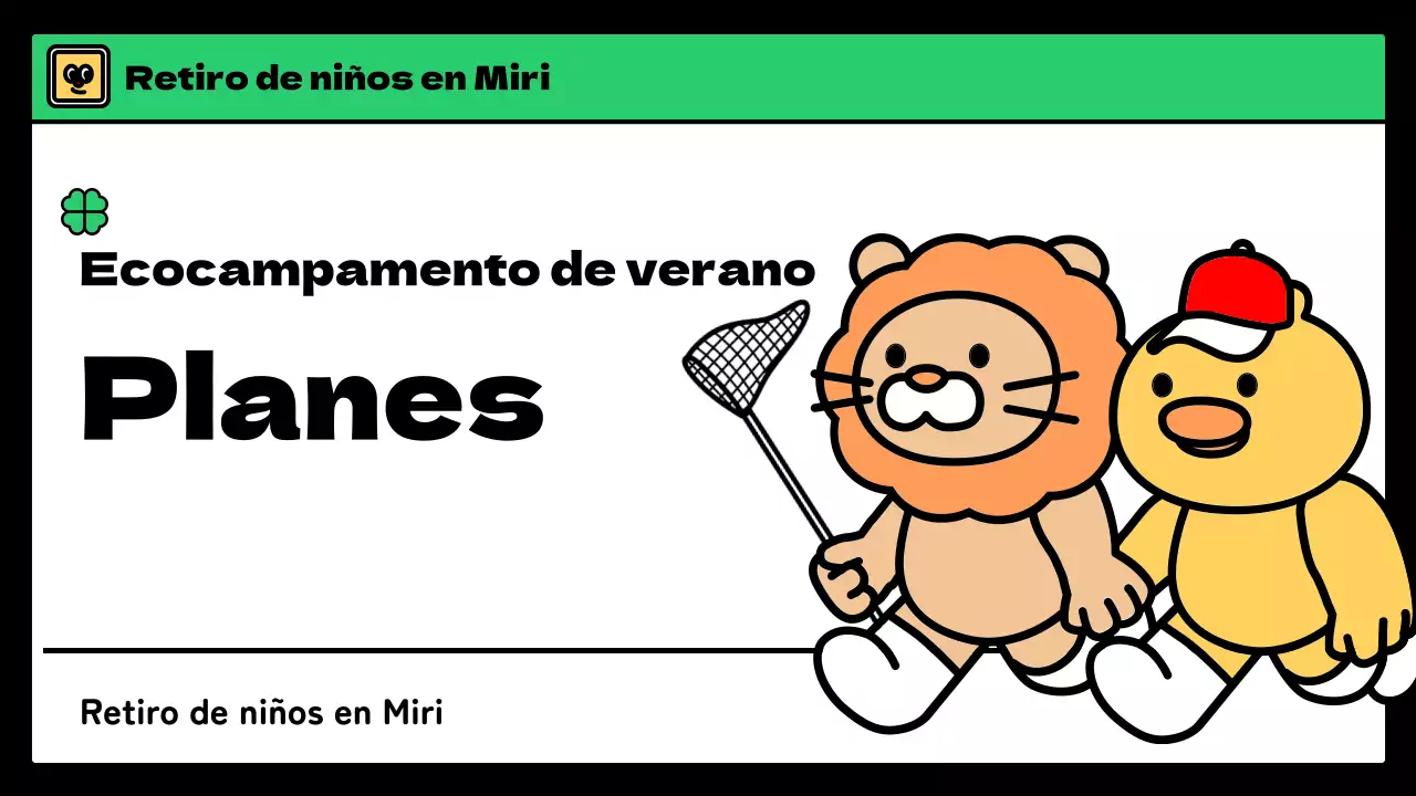 Campamento de invierno para niños con un bonito estilo en azul claro y verde