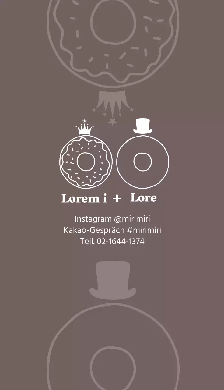 Braun Weiß Illustrierte Bäckerei Visitenkarte