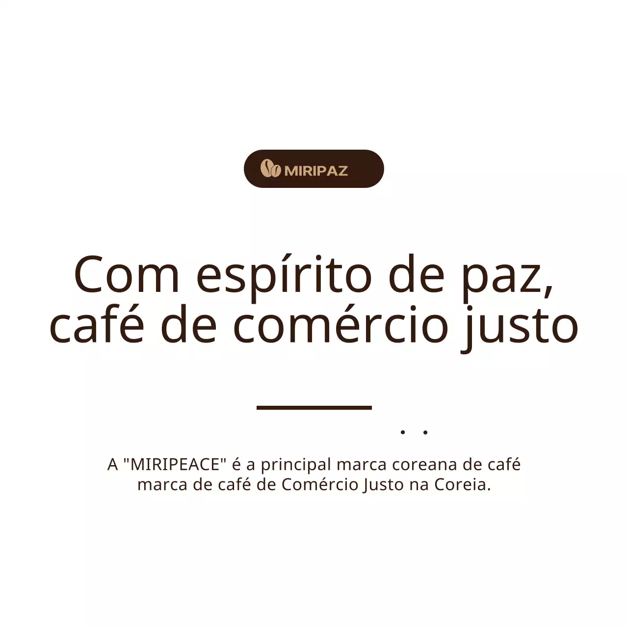 Castanho, estilo de texto simples Informações sobre o café Fairtrade na prateleira
