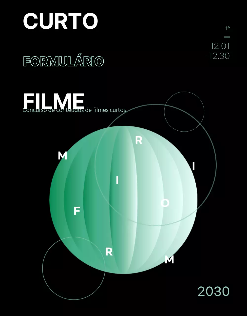 Um toque simples e moderno de menta numa película de formato curto preta Saiba mais