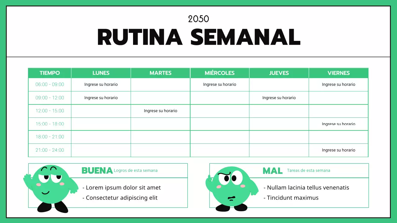 Business GoodNotes con líneas negras color menta