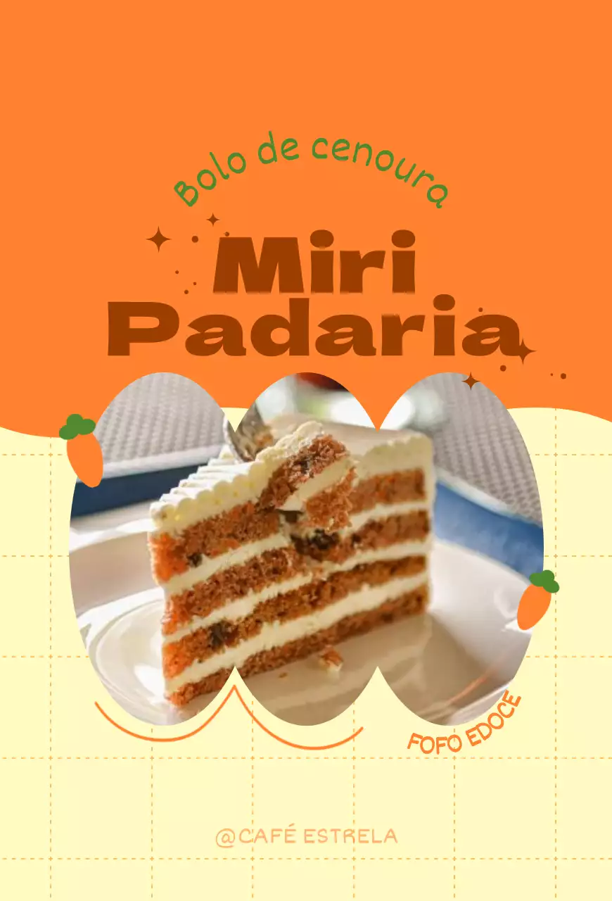 Promova o seu menu com uma bonita moldura cor de laranja