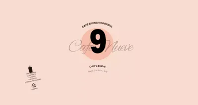 Para una cafetería de concepto sencillo y único en rosa y negro