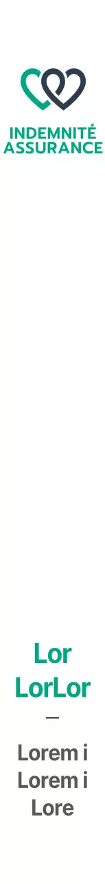 Promouvoir un produit d'assurance à l'aide d'un logo et d'un texte turquoise et noir pour l'assurance dommages.