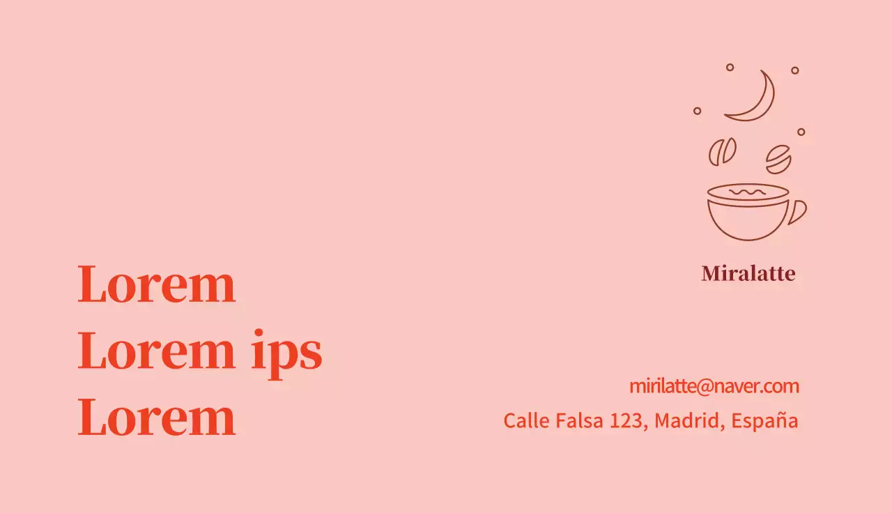 Naranja ilustración logotipo limpio café cafetería cupón