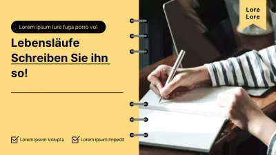 Gelbe Frühlingsnote Konzept Lebenslauf Tipps YouTube Vorschaubild