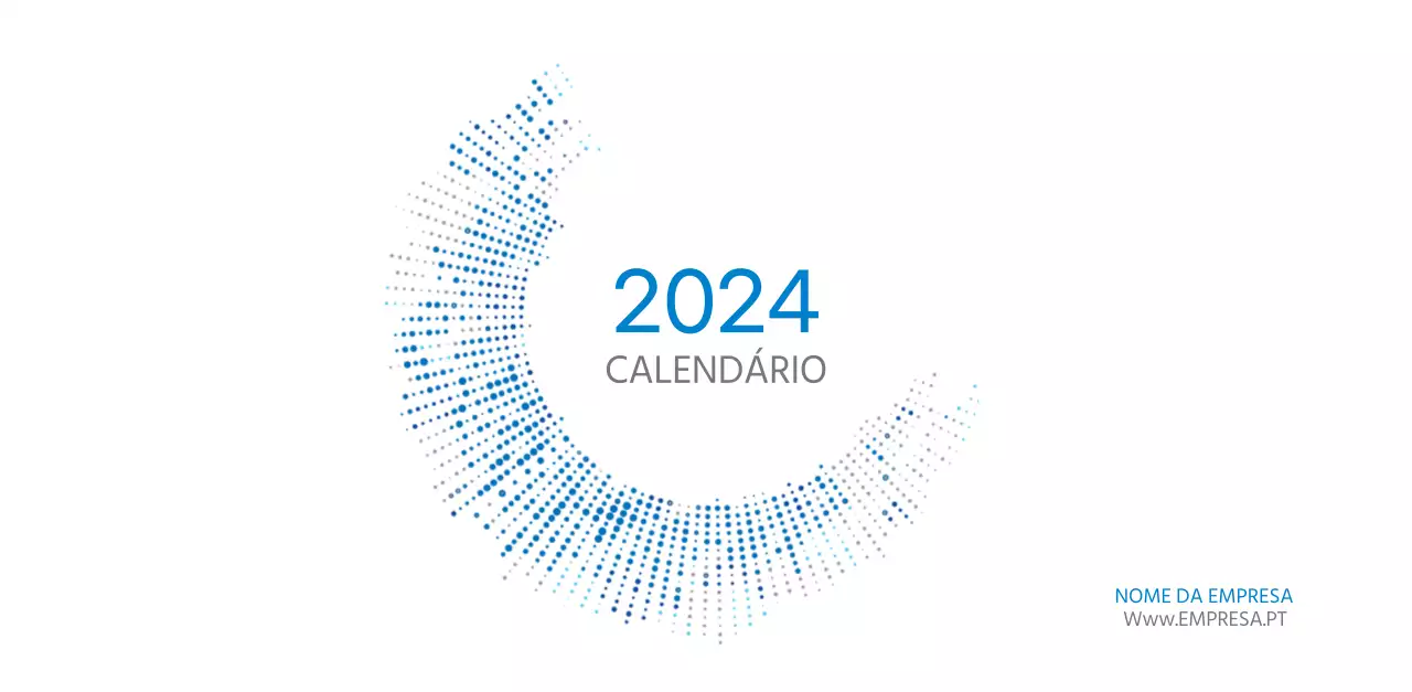 Calendário de secretária branco e simples para empresas