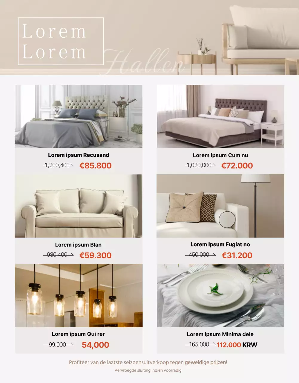 Bruiloft Week in Beige