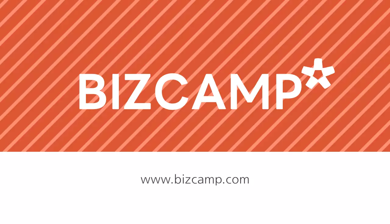 オレンジ シンプル ビジネス 名刺