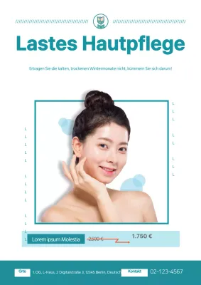 Förderung von Hautpflegerabatten mit einem grünen, sauberen Look