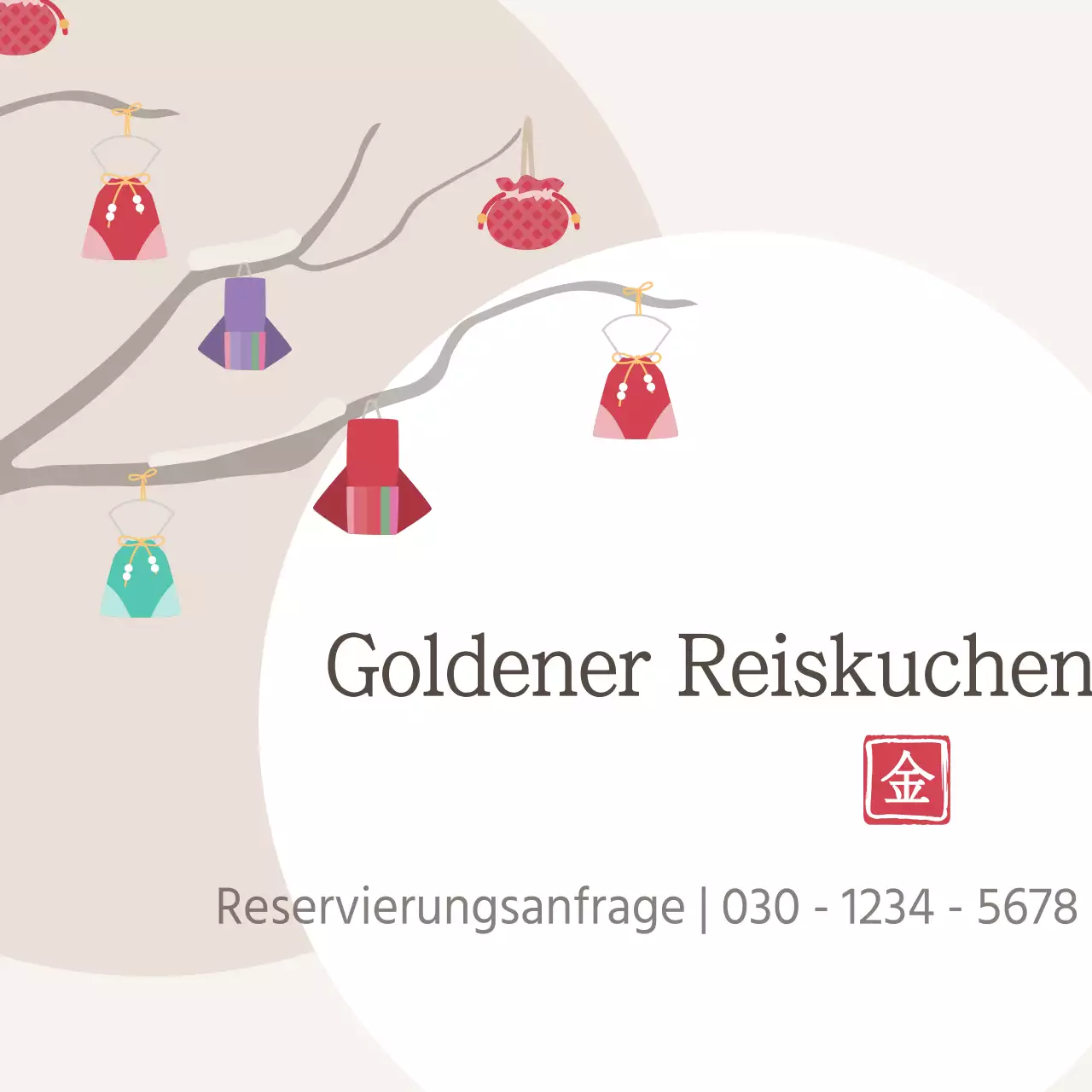 Goldener Reiskuchen