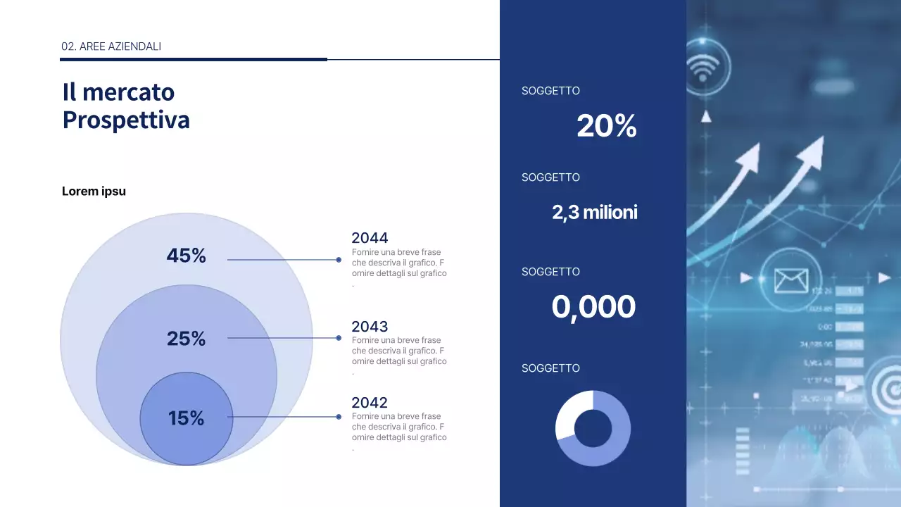 Un nuovo piano aziendale pulito e blu