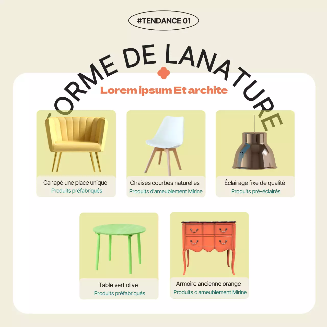 Une sélection d'intérieurs épurés et apaisants en orange vintage.