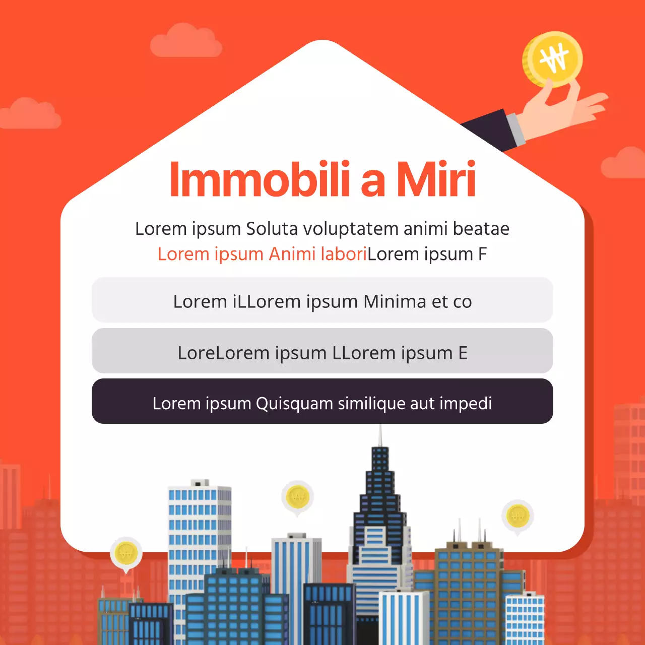 Proprietà d'investimento all'asta multicolore