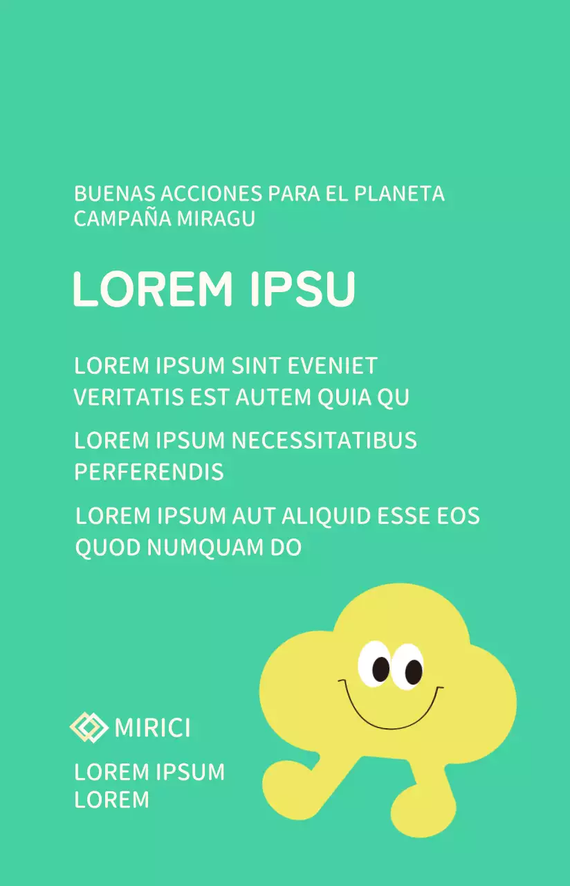 Un perfil de campaña colorista, burbujeante y con un simpático estilo de ilustración de personajes.